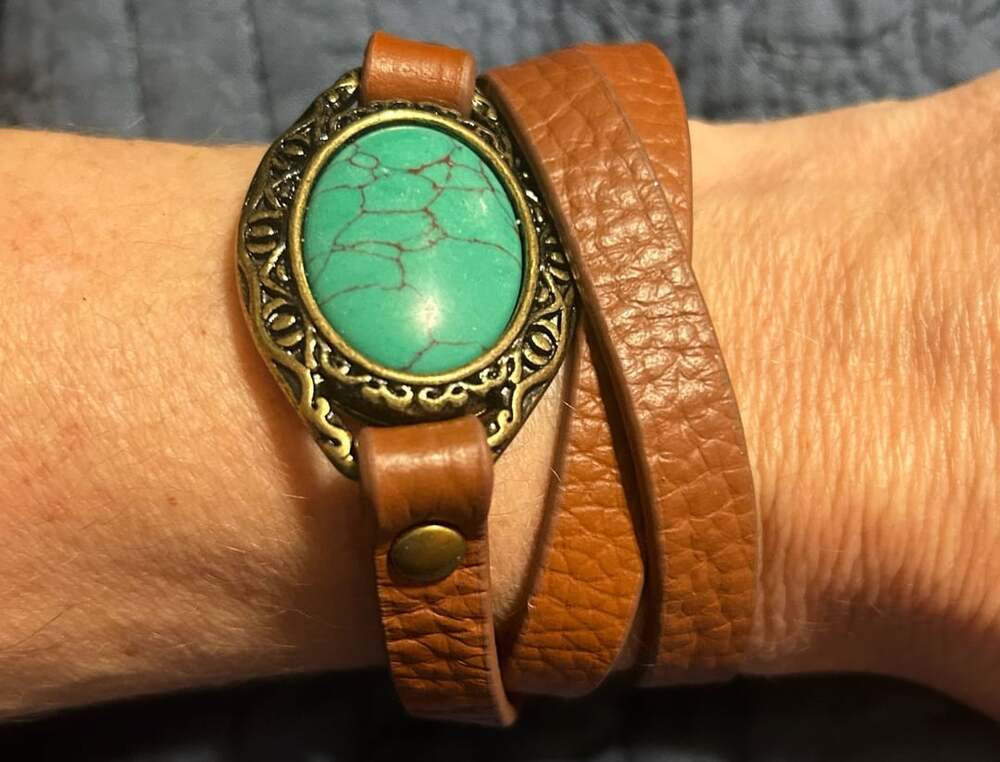 Premier Designs Desert Diva Wrap Bracelet Turquoise Leather